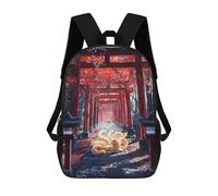 sinyumoney Guardian of The Thousand Torii Mochila Infantil Para Niñas, Mochila Escolar 3D, Mochila Para Niños Pequeños, Mochila Informal De Día, Mochila Escolar De Moda 17inch