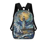 sinyumoney Guiding Light Mosaic Art Mochila Escolar Ligera E Informal Para Adolescentes, Niños, Mujeres Y Hombres 17inch