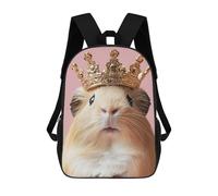 sinyumoney Guinea Pig King Mochila Infantil, Mochila Escolar Para Niños, Mochila Escolar Infantil Con Estampado 3D De Dibujos Animados, Mochila De Gran Capacidad Para Niños Y Niñas 17inch