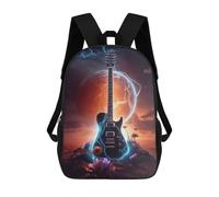 sinyumoney Guitar in Fantasy Landscape Mochila Escolar De Moda Para Estudiantes, Adecuada Para Niños Y Niñas, Mochila Informal Para Viajes Al Aire Libre, Esencial Para El Día A Día 17inch
