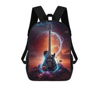 sinyumoney Guitar in Space Mochila Escolar Mochila Para Niños Impresa En 3D Mochilas Infantiles Para Niños Y Niñas Mochilas Escolares Mochilas De Viaje Para Niños 17inch