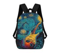 sinyumoney Guitar in Starry Night Sky Mochilas Infantiles Mochila Escolar Impresa En 3D Para Niños Mochilas De Viaje Bolsas Para Libros Para Niños 17inch Mochila Escolar