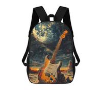 sinyumoney Guitar on The Moon Mochila De Viaje Para La Universidad, Mochilas Para Adolescentes, Chicas, Chicos, Mujeres Y Hombres 17inch