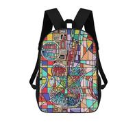 sinyumoney Guitar Song In Translation Mochila Escolar Infantil Impresa En 3D Para Niños, Mochilas De Viaje, Bolsas Para Libros Para Niños Estudiantes De Primaria 17inch