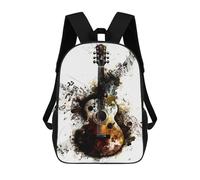 sinyumoney Guitar Watercolor Mochila Escolar Infantil Impresa En 3D Para Niños, Mochilas De Viaje De Alta Capacidad, Bolsas Para Libros, Mochila Escolar Infantil 17inch