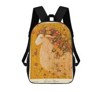 sinyumoney Gustav Klimt Sheep Floral Mochila Escolar Infantil De 17 Pulgadas Con Estampado 3D, Mochila Moderna Para Niños, Mochilas De Viaje, Bolsas Para Libros, Mochila Escolar Infantil