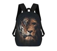 sinyumoney Half Tiger Half Lion Mochilas Para Niños Y Estudiantes, Mochilas Escolares Impresas En 3D, Mochilas Para Estudiantes De Primaria Y Secundaria Para Niños Y Niñas 17inch