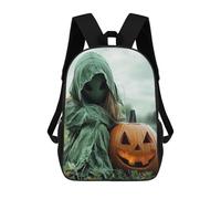 sinyumoney Halloween Alien with Pumpkin Mochilas Mochilas Infantiles Mochila Escolar Mochila Escolar Infantil Impresa En 3D Mochilas De Viaje De Moda Para Niños De Primaria Y Secundaria 17inch