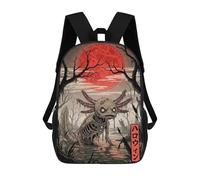 sinyumoney Halloween Axolotl Monster Mochila De Moda Para Papelería, Impermeable, Informal, Para Niños/niñas/adolescentes 17inch