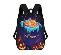 sinyumoney Halloween Candy Bag Pumpkins Mochilas Para Niños Mochila Escolar Mochila Escolar Impresa En 3D Para Niños Estudiantes De Primaria Y Secundaria 17inch