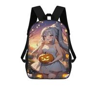 sinyumoney Halloween Cartoon Girl Mochila Escolar De 17 Pulgadas Impresa En 3D Mochilas Infantiles Mochila Genial Impresa En 3D Para Niños De Primaria Y Secundaria
