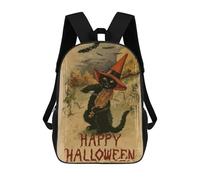 sinyumoney Halloween Cat Violinist Mochila Infantil Para Niñas Y Niños, Mochila De Día, Escuela Primaria, Perfecta Para La Vuelta Al Cole O Educación Física, Regalos Y Viajes 17inch