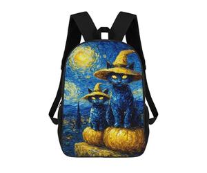 sinyumoney Halloween Cats in Witch Hats Mochila De Viaje Para La Universidad, Mochilas Para Adolescentes, Chicas, Chicos, Mujeres Y Hombres 17inch