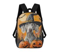 sinyumoney Halloween Dog Art Print-5 Mochila Infantil De 17 Pulgadas, Mochila Escolar Con Estampado 3D De Dibujos Animados Para Niños Y Adolescentes.