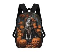 sinyumoney Halloween Dog Costume Scene Mochilas Para Niños Y Estudiantes, Mochilas Escolares Impresas En 3D, Mochilas Para Estudiantes De Primaria Y Secundaria Para Niños Y Niñas 17inch