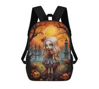 sinyumoney Halloween Fantasy Girl Art Mochila Escolar Para El Trabajo, Negocios, Universidad, Escuela Para Hombres/mujeres 17inch