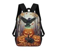 sinyumoney Halloween Forest Scene Mochila Escolar Infantil De 17 Pulgadas Con Estampado 3D De Películas De Anime Para Niños, Mochila De Viaje, Mochila Escolar Infantil