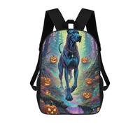 sinyumoney Halloween Forest with Great Dane Mochilas Para Niños, Mochilas Escolares Personalizadas En 3D Para Niños Y Niñas, Mochilas Escolares Grandes, Mochilas Informales Para El Día A Día 17inch