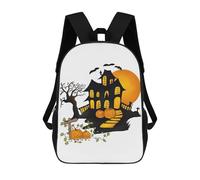 sinyumoney Halloween Ghost House Mochila Escolar Infantil Impresa En 3D, Mochila Informal De Moda Para Niños, Mochila De Viaje De Alta Capacidad Para Libros Para Niños 17inch