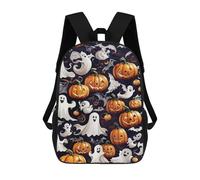sinyumoney Halloween Ghost Pumpkin Bat Mochila Escolar Infantil Impresa En 3D 17inch Mochilas De Moda Para Niños De Primaria Y Secundaria