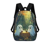 sinyumoney Halloween Ghost Tea Party Mochilas Escolares Impresas En 3D, Mochila Escolar Informal Para Niños, Mochila Escolar De Moda Para Estudiantes De Secundaria 17inch