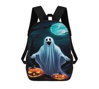 sinyumoney Halloween Ghost with Pumpkins Mochilas Escolares Para Ordenador, Ideales Para El Colegio/trabajo/viajes, Acampadas, Aventuras Al Aire Libre Y Viajes Diarios 17inch