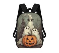 sinyumoney Halloween Ghosts And Pumpkin Mochila Escolar Infantil Estampada Para Adultos Y Niños, Mochila De Viaje Para El Día A Día 17inch