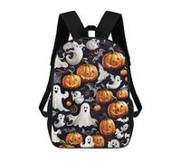 sinyumoney Halloween Ghosts And Pumpkins Mochilas Escolares Para Niños Y Niñas, Mochilas Deportivas Informales Para Primaria, Mochilas De Gran Capacidad Para Libros 17inch