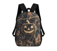 sinyumoney Halloween Gold Foil Pumpkin Art Print Mochila Escolar, Mochila De Viaje Para La Universidad, Mochilas Para Niñas Y Adolescentes 17inch