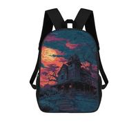 sinyumoney Halloween Haunted House -11 Mochila De Viaje Para La Universidad Mochilas Para La Escuela/trabajo/viajes 17inch