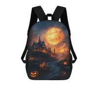 sinyumoney Halloween Haunted House -21 Mochila Escolar Ligera Para Aeropuerto, Estudiantes Universitarios, Mochila Para Niños/niñas/adolescentes 17inch