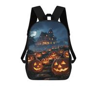 sinyumoney Halloween Haunted House Scene-4 Mochila Escolar Resistente Al Agua, Mochila De Viaje, Bolsa Para Computadora - Perfecta Para Viajes, Trabajo Y Uso Diario 17inch