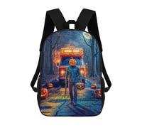sinyumoney Halloween Horror in The Woods Mochila Escolar Impresa En 3D Para Niños, Mochila Escolar Informal De Moda Para Viajes Para Niños Y Estudiantes 17inch