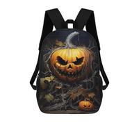sinyumoney Halloween Jack-o'-Lantern Decorations Mochila Escolar De Moda Para Papelería, Impermeable, Informal, Para El Campus, Actividades Al Aire Libre, Viajes Y Deportes 17inch