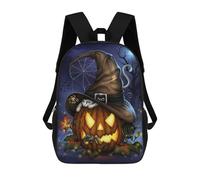 sinyumoney Halloween Jack O Lantern Mochila Escolar Para Niñas Y Niños, Mochilas De Gran Capacidad, Mochilas Ligeras Para Niños Y Estudiantes 17inch