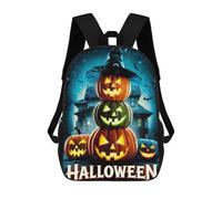sinyumoney Halloween Jack-o-Lanterns Mochilas Infantiles Escolares Impresas En 3D, Mochilas Para Niños, Mochilas De Viaje Para Niños Y Niñas, Mochilas Escolares Para Niños 17inch