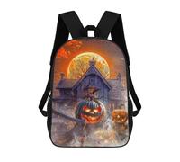sinyumoney Halloween Mystery House Mochila Escolar Infantil Impresa En 3D Para Niños, Mochila De Viaje De Alta Capacidad, Bolsas Para Libros, Mochila Escolar Infantil 17inch