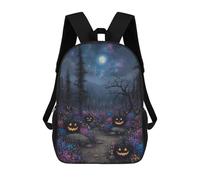 sinyumoney Halloween Night Pumpkin Patch Mochila Impresa En 3D Para Niños, Mochila Escolar, Mochilas De Viaje Para Niños, Bolsas De Libros De Alta Capacidad, Mochila Infantil 17inch