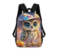 sinyumoney Halloween Owl with Witch Hat Mochila Escolar De Moda, Mochila Para Material Escolar, Mochila Impermeable Informal Para Acampar, Aventuras Al Aire Libre Y Viajes Diarios 17inch
