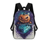sinyumoney Halloween Pumpkin & Castle Mochila Escolar Impresa En 3D Para Niños Y Niñas, Mochila Para Portátil Para Niños/estudiantes/adultos 17inch