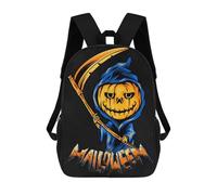 sinyumoney Halloween Pumpkin Evil Mochila Escolar Infantil Estampada Para Adultos Y Niños, Mochila De Viaje Para El Día A Día 17inch