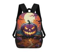 sinyumoney Halloween Pumpkin Full Moon Mochilas Infantiles Escolares Impresas En 3D, Mochilas Para Niños, Mochilas De Viaje Para Niños Y Niñas, Mochilas Escolares Para Niños 17inch