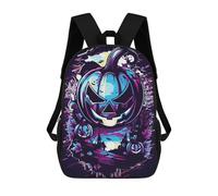 sinyumoney Halloween Pumpkin Glitch Art Mochilas Para Niños, Mochilas Escolares Personalizadas En 3D Para Niños Y Niñas, Mochilas Escolares Grandes, Mochilas Informales Para El Día A Día 17inch