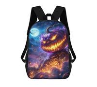 sinyumoney Halloween Pumpkin Horror Scene Mochilas De 17 Pulgadas Para Niños, Mochilas Escolares Impresas En 3D Para Estudiantes De Primaria Y Secundaria, Para Niños Y Niñas.