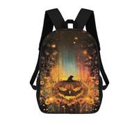 sinyumoney Halloween Pumpkin Light Mochilas Impresas En 3D Para Niños 17inch Mochilas De Moda Informales Para El Día A Día, Bolsas De Viaje, Mochilas Informales Para Exteriores Para Niños Y Niñas