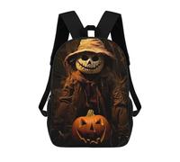 sinyumoney Halloween Pumpkin Man Mochila Escolar Para Niños De 17 Pulgadas, Mochila Informal De Viaje Para Niños Y Niñas, Mochila De Gran Capacidad Para El Día A Día 17inch
