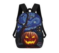 sinyumoney Halloween Pumpkin Starry Night Mochila Escolar Infantil Impresa En 3D Para Niños, Mochilas De Viaje, Bolsas Para Libros, Mochila Escolar Infantil 17inch