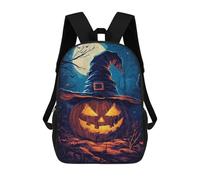 sinyumoney Halloween Pumpkin Witch Mochila Infantil Escolar Para Niños Con Estampado 3D De Dibujos Animados, Mochila Escolar Para Estudiantes, Mochila Para Portátil Para Niños Y Niñas 17inch