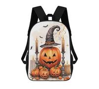 sinyumoney Halloween Pumpkins & Witch Hat Mochila Escolar Infantil Impresa En 3D Para Niños, Mochilas De Viaje De Alta Capacidad, Bolsas Para Libros, Mochila Escolar Infantil 17inch