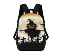 sinyumoney Halloween Scarecrow Moon Wallpaper Mochilas Para Niños 17inch Mochila Escolar Mochila Escolar Impresa En 3D Para Niños De Primaria Y Secundaria